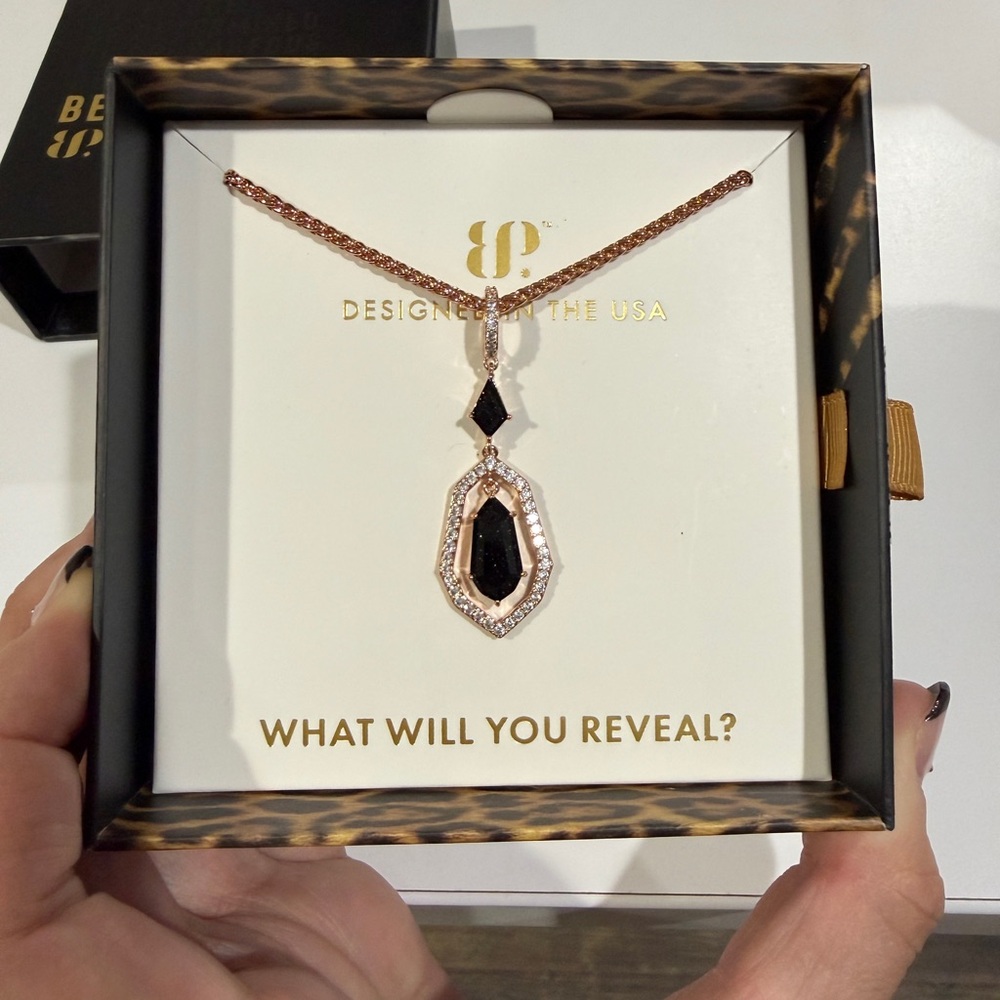 Bomb Party Black and Rose Gold Untamed Necklace